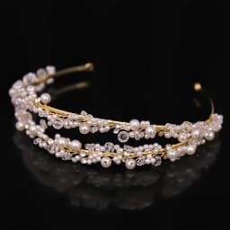 Rhinestones Pearl Tiaras Crowns Hair Jewelry Wedding Bride Headpiece Accessories Handmade Women Crystal Hairbands FD489