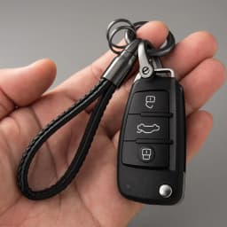 Handwoven Leather Car Key Buckle Keychain Luxury Style Hand Woven Leather Hanging Car Key Ring,Comes with Box Packaging