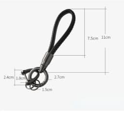 Handwoven Leather Car Key Buckle Keychain Luxury Style Hand Woven Leather Hanging Car Key Ring,Comes with Box Packaging