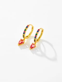 DPLAOPA 100% 925 Sterling Silver Water Drop Color Zircon Hoop Earrings 2024 Simple Advanced Fine Gift Jewelry For Women