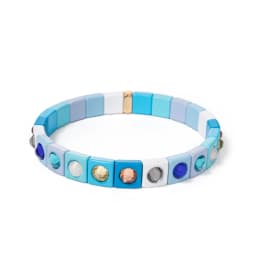 2024 Colorful Rhinestone Beads Women Bracelet Enamel Candy Color Elastic Bangle Bohemian Jewelry Accessories