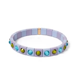 2024 Colorful Rhinestone Beads Women Bracelet Enamel Candy Color Elastic Bangle Bohemian Jewelry Accessories