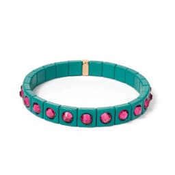 2024 Colorful Rhinestone Beads Women Bracelet Enamel Candy Color Elastic Bangle Bohemian Jewelry Accessories