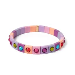 2024 Colorful Rhinestone Beads Women Bracelet Enamel Candy Color Elastic Bangle Bohemian Jewelry Accessories