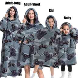 Winter Oversized Hoodies Sweatshirt Cute Cartoon Pizza Lion Panda Pullover Super Long Flannel Giant Lazy TV Blanket Pajamas