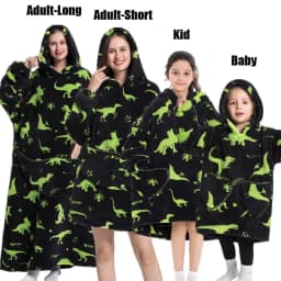 Winter Oversized Hoodies Sweatshirt Cute Cartoon Pizza Lion Panda Pullover Super Long Flannel Giant Lazy TV Blanket Pajamas