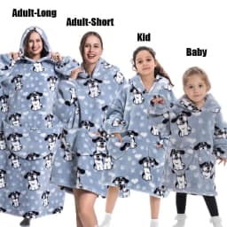 Winter Oversized Hoodies Sweatshirt Cute Cartoon Pizza Lion Panda Pullover Super Long Flannel Giant Lazy TV Blanket Pajamas