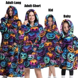 Winter Oversized Hoodies Sweatshirt Cute Cartoon Pizza Lion Panda Pullover Super Long Flannel Giant Lazy TV Blanket Pajamas