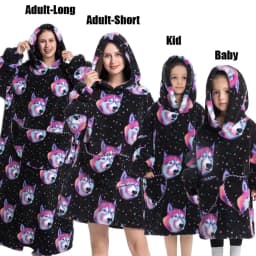 Winter Oversized Hoodies Sweatshirt Cute Cartoon Pizza Lion Panda Pullover Super Long Flannel Giant Lazy TV Blanket Pajamas