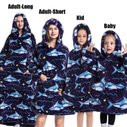 Winter Oversized Hoodies Sweatshirt Cute Cartoon Pizza Lion Panda Pullover Super Long Flannel Giant Lazy TV Blanket Pajamas