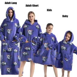 Winter Oversized Hoodies Sweatshirt Cute Cartoon Pizza Lion Panda Pullover Super Long Flannel Giant Lazy TV Blanket Pajamas