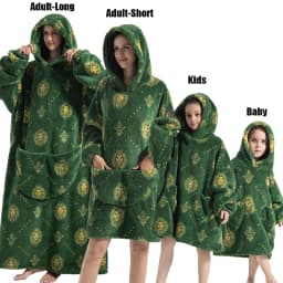 Winter Oversized Hoodies Sweatshirt Cute Cartoon Pizza Lion Panda Pullover Super Long Flannel Giant Lazy TV Blanket Pajamas