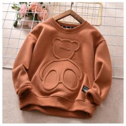 Children Boy Girl Cartoon Bear Sweater Kid Fall Winter Warm Sweatshirt Clothe Tops New Long Sleeve Toddler Baby Bottoming Shirt