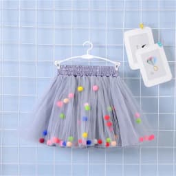 2024 New Arrival Infant Mulity Colorful Tulle Tutu Skirt Pom Pom Princess Mini Dress Children Clothing Pettiskirt Girl Clothes