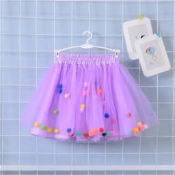 2024 New Arrival Infant Mulity Colorful Tulle Tutu Skirt Pom Pom Princess Mini Dress Children Clothing Pettiskirt Girl Clothes