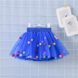 2024 New Arrival Infant Mulity Colorful Tulle Tutu Skirt Pom Pom Princess Mini Dress Children Clothing Pettiskirt Girl Clothes