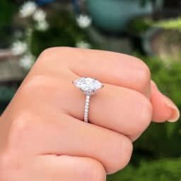 QooLady Fashion 925 Sterling Silver Marquise Cut Cubic Zircon Dazzling Wedding Engagement Rings for Women Fine Jewelry SE012