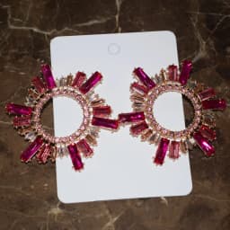 New Fashion Women Shiny Rhinestone Sunshine Styles Dangle Earrings Jewelry Boutique Evening Dress Statement Earrings Accessories