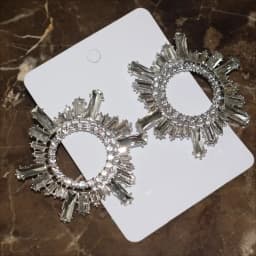 New Fashion Women Shiny Rhinestone Sunshine Styles Dangle Earrings Jewelry Boutique Evening Dress Statement Earrings Accessories