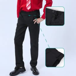 Kids Pants Boys Black School Uniforms Teenagers Formal Adjustable Waist Trousers Children Navy Blue Grey Birthday Gift Clothes