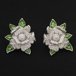 Luxury Jewelry Stud Earrings Cubic Zirconia Half Round Fanshaped Radial Stud Earrings Birthday Gift