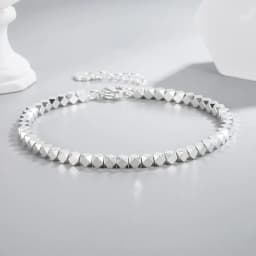 925 Sterling Silver Shiny Irregular Ball Women's Hand Bracelets Luxury Designer Jewelry Accessories Offers