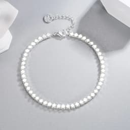 925 Sterling Silver Shiny Irregular Ball Women's Hand Bracelets Luxury Designer Jewelry Accessories Offers