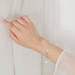 925 Sterling Silver Shiny Irregular Ball Women's Hand Bracelets Luxury Designer Jewelry Accessories Offers