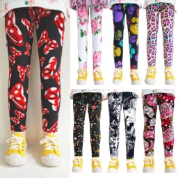 Children's Clothing Children's Bottom Pants Spring and Autumn Girl Printed Cartoon Slim Fit Pants Summer Pants