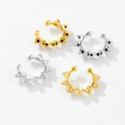VEWANT 925 Sterling Silver Zircon Spike Earcuff Cuff Earring No Piercing Clips 2024 Women Fine Fashion Party Jewelry