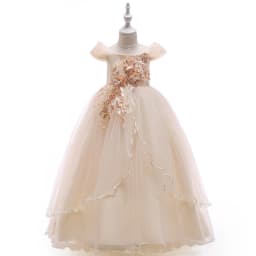 4-14 Years Kids Bridesmaid Dress For Girls Long Lace Wedding Prom Gown Flower Girl Party Dresses Children Formal Evening Clothes