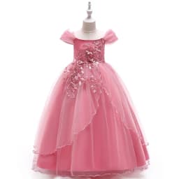 4-14 Years Kids Bridesmaid Dress For Girls Long Lace Wedding Prom Gown Flower Girl Party Dresses Children Formal Evening Clothes