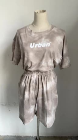 Women T-Shirt Shorts Suit Set Casual Tie Dye Loose Tshirt and Wide Leg Middle Shorts with Pockets Female Soft Summer Shorts Sets