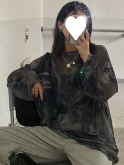 T-shirt Women Tie Dye Long Sleeve Ladies Spring Loose High Street Stylish Thin Leisure Minimalist Harajuku Ins Comfortable Chic