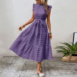 Summer Dresses Sexy Outfits 2024 Solid Color Strap Decoration Elegant Dress Female Vintage Casual Beach Dresses ropa de mujer