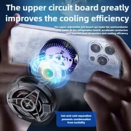 SL17 NEW Magnetic/ Back-clip 2 in 1 Mobile Phone Semiconductor Cooling Radiator PUBG Game Cooler for IOS Android Cool Heat Sink