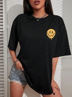 Do What Makes You Happy Funny Letter Graphic T Shirt Women Street Casual Tees Soft Short Sleeve Cotton Oversized Tee Clothes