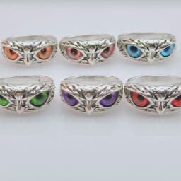 12pcs/Lot Wholesale Alloy Ring Set Owl Shape Charm Jewellery Colour Mix Fashion Gift Accessories Finger Decoration