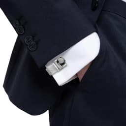 HAWSON Men Birthstone Crystal Cufflinks 17mm Color Stone Cuff Links for Wedding Business Shirt, Birthday Gift for Men