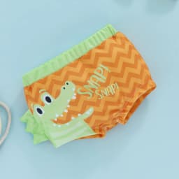 Toddler Baby Boys Casual Swim Shorts Elastic Trunks Band Shark Print Stretch Quick Dry Summer Swimsuit with Cartoon Design