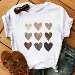 Fashion Print T-shirt Kawaii Melanin T Shirt Women Funny Black African Curly Hair Girl Graphic Tees Aesthetic Tshirt Female