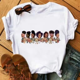 Fashion Print T-shirt Kawaii Melanin T Shirt Women Funny Black African Curly Hair Girl Graphic Tees Aesthetic Tshirt Female