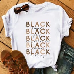 Fashion Print T-shirt Kawaii Melanin T Shirt Women Funny Black African Curly Hair Girl Graphic Tees Aesthetic Tshirt Female