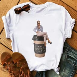 Fashion Print T-shirt Kawaii Melanin T Shirt Women Funny Black African Curly Hair Girl Graphic Tees Aesthetic Tshirt Female
