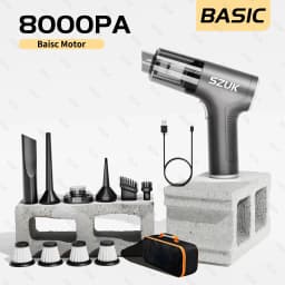 SZUK 98000PA Car Vacuum Cleaner Wireless Mini Powerful Cleaning Machine Handheld for Car Portable Blow Computer Home Appliance