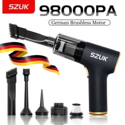 SZUK 98000PA Car Vacuum Cleaner Wireless Mini Powerful Cleaning Machine Handheld for Car Portable Blow Computer Home Appliance