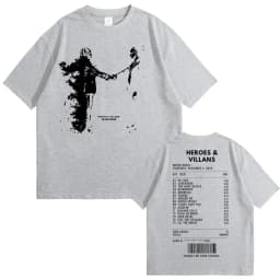 Rapper Metro Boomin Heroes & Villains Double Sided Print T-shirts Men Women Hip Hop Vintage Oversize Tshirt Male Cool Streetwear