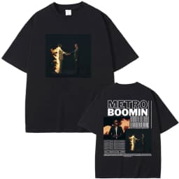 Rapper Metro Boomin Heroes & Villains Double Sided Print T-shirts Men Women Hip Hop Vintage Oversize Tshirt Male Cool Streetwear