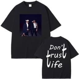 Rapper Metro Boomin Heroes & Villains Double Sided Print T-shirts Men Women Hip Hop Vintage Oversize Tshirt Male Cool Streetwear