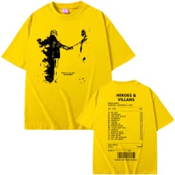 Rapper Metro Boomin Heroes & Villains Double Sided Print T-shirts Men Women Hip Hop Vintage Oversize Tshirt Male Cool Streetwear